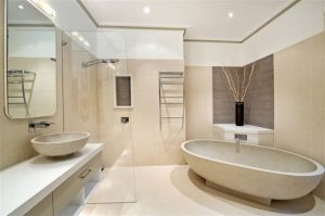 Đèn ấp trần nhà tắm cần phải có độ chống ẩm, chống thấm tốt