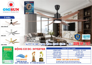Thông số kỹ thuật Quạt trần OMISUN SUN 6F_167