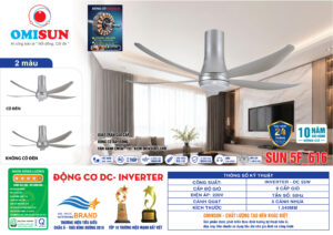 Thông số kỹ thuật Quạt trần OMISUN SUN 5F_616